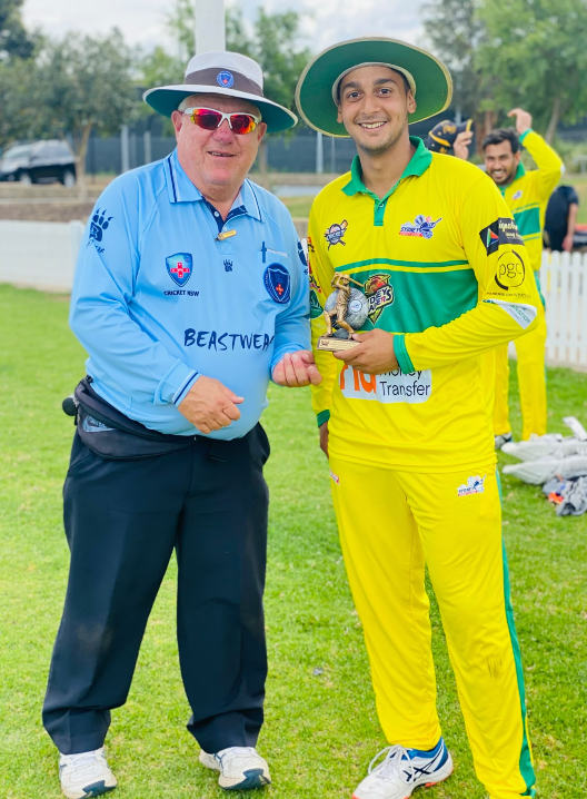 Sydney Chargers Man of the Match award presentation